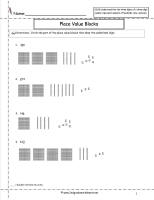 place value worksheets