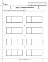 place value worksheet