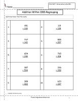 ccss 2.nbt.7 worksheets, addition within 1000 worksheets