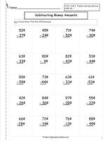 subtracting money amounts