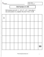 odd numbers worksheet