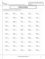 single digit addition worksheets