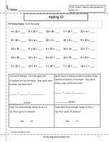 adding ten worksheet