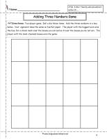 adding three single digit numbers worksheet