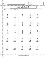 doubles plus one facts worksheet